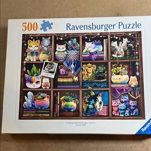 🧩 500 piece New Factory Sealed Ravensburger “Cubby Cats and Succulents” Complete